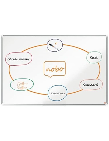 PIZARRA BL.NOBO COMP.PLUS ACERO LACADO MAG.1500X1000MM