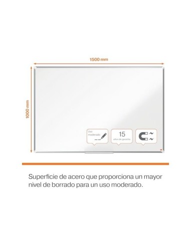 PIZARRA BL.NOBO COMP.PLUS ACERO LACADO MAG.1500X1000MM