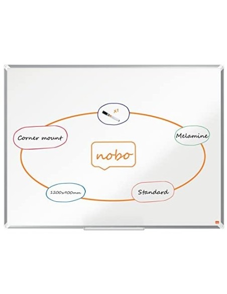 PIZARRA BL.NOBO COMP.PLUS MELAMINA 1200X900MM
