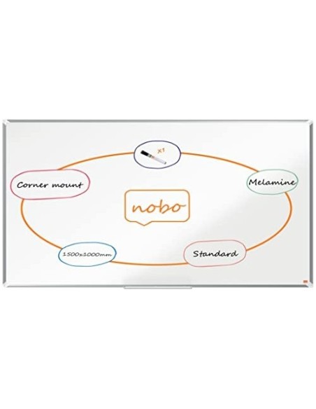 PIZARRA BL.NOBO COMP.PLUS MELAMINA 1500X1200MM