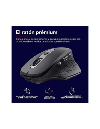 RATON TRUST OZAA OPTICO INALAMBRICO 2400DPI 6 BOTONES USB 2.0 NG.