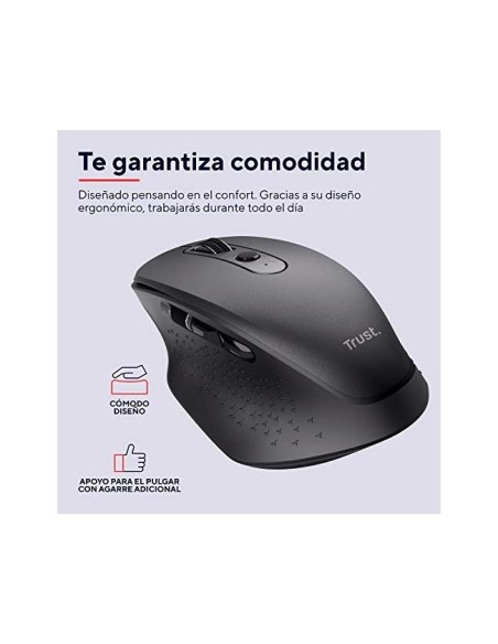 RATON TRUST OZAA OPTICO INALAMBRICO 2400DPI 6 BOTONES USB 2.0 NG.