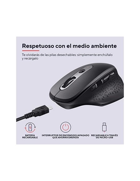RATON TRUST OZAA OPTICO INALAMBRICO 2400DPI 6 BOTONES USB 2.0 NG.
