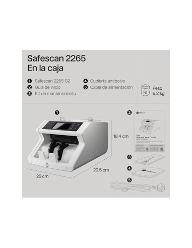 115-0714 SAFESCAN 2265 FUNCION UV/MG/COLOR/TAMAÑO ESP. 1200 BIL/MIN
