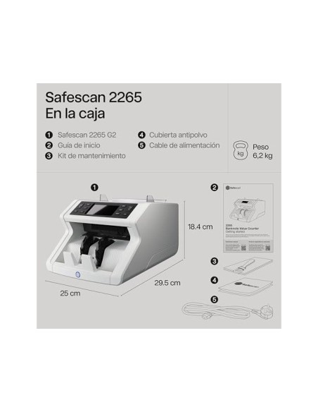 115-0714 SAFESCAN 2265 FUNCION UV/MG/COLOR/TAMAÑO ESP. 1200 BIL/MIN