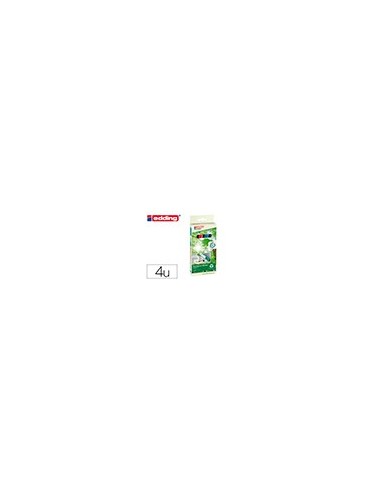 ROTULADOR EDDING 21 PERM.ECOLINE 90% RECI. 4 SURT.PUNTA RED.1,5-3