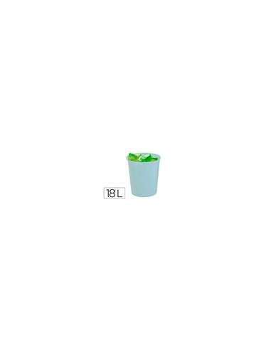 PAPELERA PLAST.ARCHIVO 2000 ECOGREEN 100% RECICLADA 18LT.AZ. PASTEL