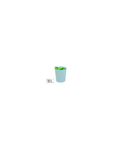 PAPELERA PLAST.ARCHIVO 2000 ECOGREEN 100% RECICLADA 18LT.AZ. PASTEL