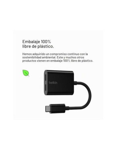 ADAPTADOR BELKIN F7U081BTBLK USB-C AUDIO CARGA NG.