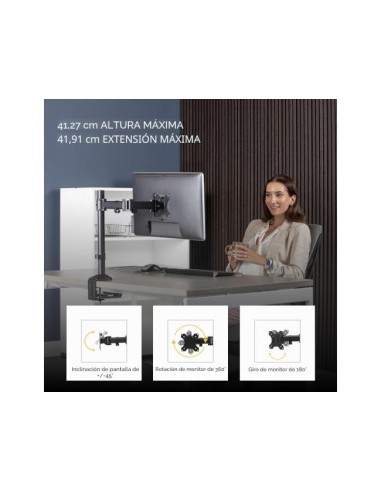 BRAZO MONITOR FELLOWES REFLEX AJUSTABEL ALTURA 45 CM VESA 8 KG