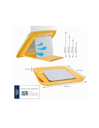 SOPORTE PORTATIL LEITZ ERGO COSY AJUSTABLE 4 ALTURAS AM. 310X50X247MM