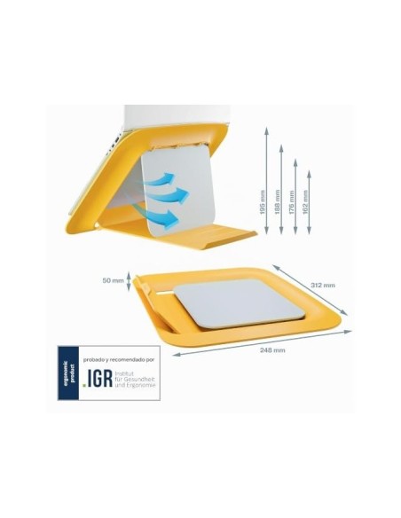 SOPORTE PORTATIL LEITZ ERGO COSY AJUSTABLE 4 ALTURAS AM. 310X50X247MM