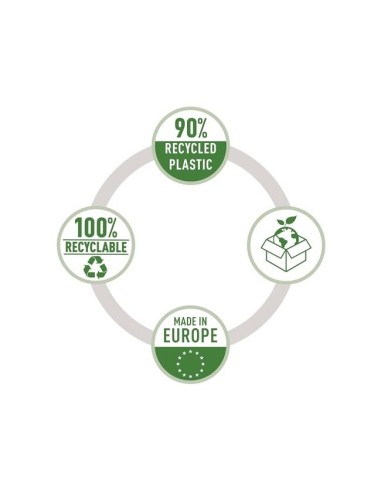 CARPETA LEITZ RECYCLE ESCAPARATE A4 20 FUNDAS PP. NG.