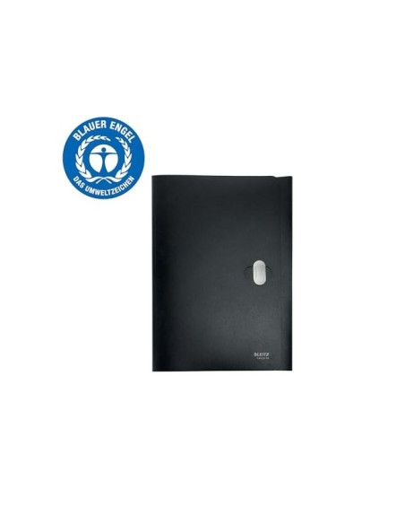 CARPETA LEITZ RECYCLE GOMAS 3 SOLAPAS A4 PP. NG.