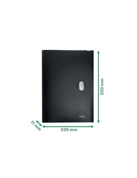 CARPETA LEITZ RECYCLE GOMAS 3 SOLAPAS A4 PP. NG.