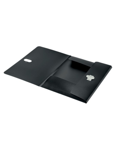 CARPETA LEITZ RECYCLE GOMAS 3 SOLAPAS A4 PP. NG.