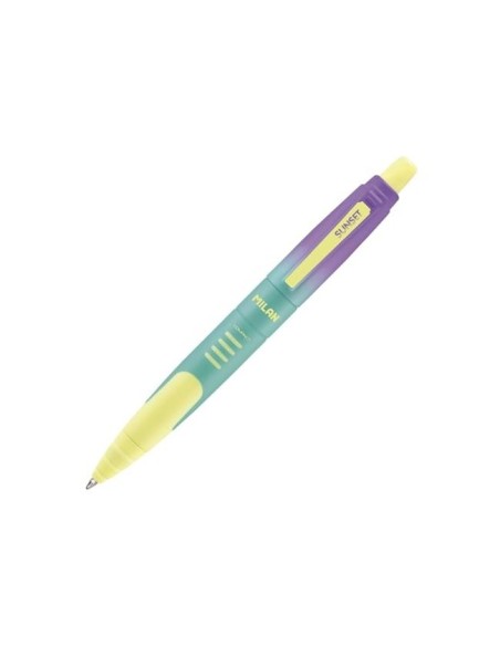 BOLIGRAFO MILAN COMPACT SUNSET RETRACTIL TINTA AZ. 1MM SURT.