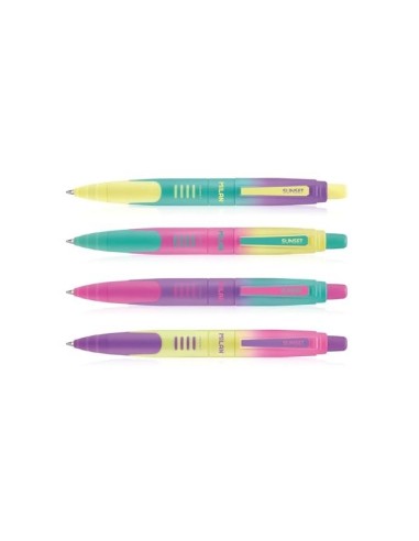BOLIGRAFO MILAN COMPACT SUNSET RETRACTIL TINTA AZ. 1MM SURT.