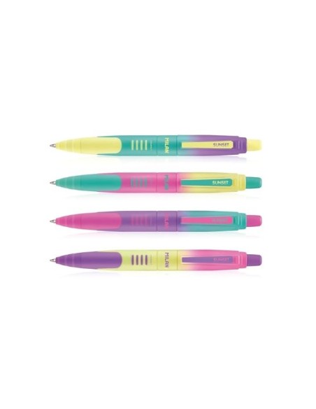 BOLIGRAFO MILAN COMPACT SUNSET RETRACTIL TINTA AZ. 1MM SURT.