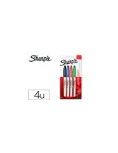 ROTULADOR SHARPIE PERMANENTE FINO 4 UD.ESTANDAR SURT. 2