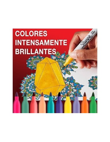 ROTULADOR SHARPIE PERMANENTE FINO 4 UD.ESTANDAR SURT.