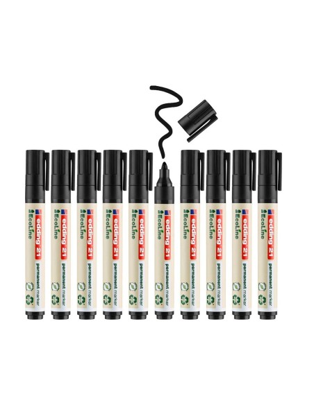 ROTULADOR EDDING 21 PERM.ECOLINE 90% RECI.NG.PUNTA RED.1,5-3MM RECARG