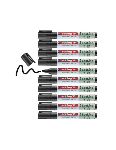 ROTULADOR EDDING 21 PERM.ECOLINE 90% RECI.NG.PUNTA RED.1,5-3MM RECARG