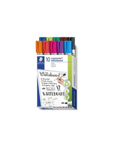ROTULADOR STAEDTLER LUMOCOLOR 351 PIZA BL. RED.2MM RECARGA 10 UD.COL.