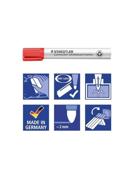 ROTULADOR STAEDTLER LUMOCOLOR 351 PIZARRA BL.PUNTA RED.2MM REC.ROSA