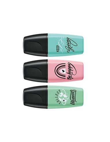 ROTULADOR STABILO BOSS MINI PASTEL LOVE  3 UD. MENTA/ROSA/TURQ.