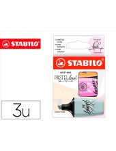 ROTULADOR STABILO BOSS MINI PASTEL LOVE  3 UD.FUC/NAR./GRIS