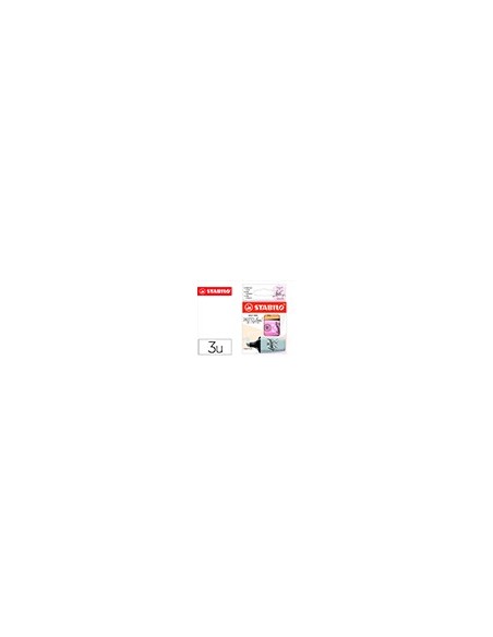 ROTULADOR STABILO BOSS MINI PASTEL LOVE  3 UD.FUC/NAR./GRIS
