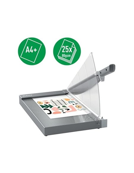 GUILLOTINA PALANCA LEITZ OFFICE PRO A4+ BASE CRISTAL 381MM CORTE 25H.