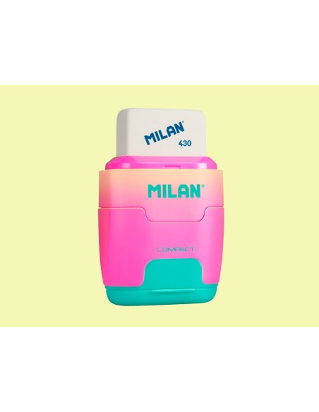 SACAPUNTAS MILAN COMPACT SUNSET PLAST.2 USOS GOMA BORRAR SURT.