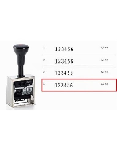 NUMERADOR AUTOMATICO REINER METALICO 6 CIFRAS ALTURA TIPO 4,5MM