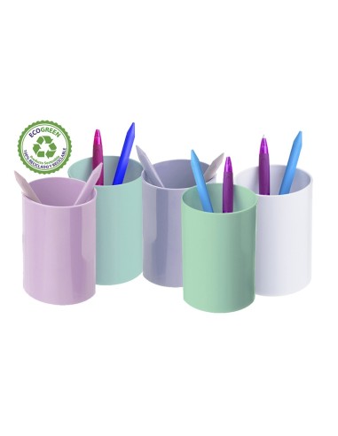 CUBILETE PORTALAPICES ARCHIVO 2000 ECOGREEN 100% RECICLADO AZ. PASTEL