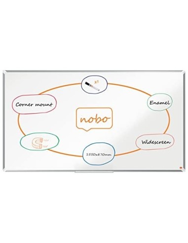 PIZARRA BL.NOBO COMP.PLUS ACERO VITRIF.PANORAMICO 70" MAG.1550X870MM