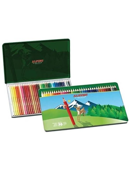 LAPICES ALPINO CAJA MET.DE 36 UD.SURT.