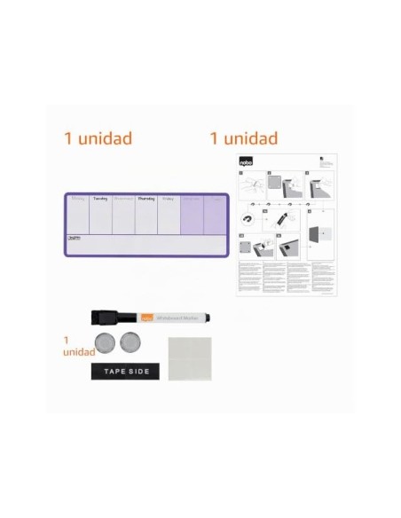 PLANIFICADOR SEMANAL NOBO MAGNETICO VIO.140X360MM