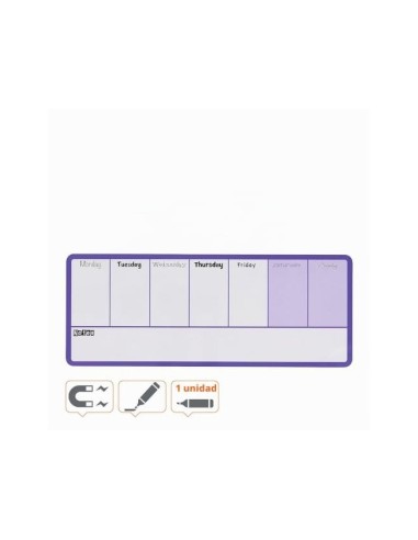PLANIFICADOR SEMANAL NOBO MAGNETICO VIO.140X360MM