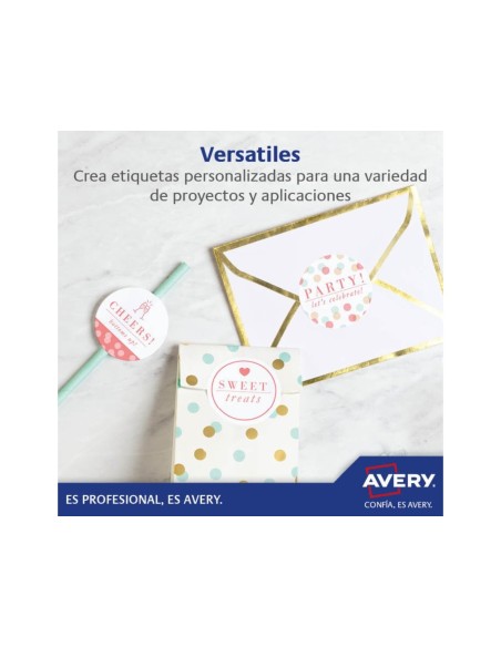 ETIQUETAS ADH. AVERY L4736REV 45,7X21,2MM 25H.