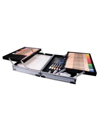 MALETIN PINTURAS DALER ROWNEY METALICO 122 PIEZAS 347X94X240MM