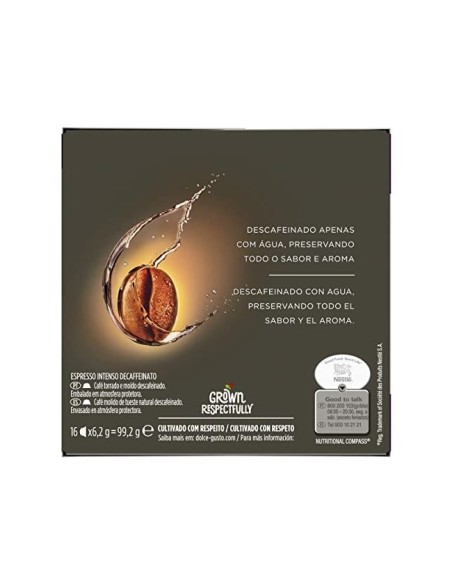 CAFE DOLCE GUSTO ESPRESSO INTENSO DESCAFEINADO INTENS 7  CAJA 16 UD.