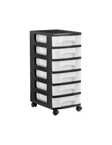 CAJONERA ARCHIVO 2000 6 CAJ.TPTE.CARCASA NG. 6LT.RUEDAS 390X290X685MM