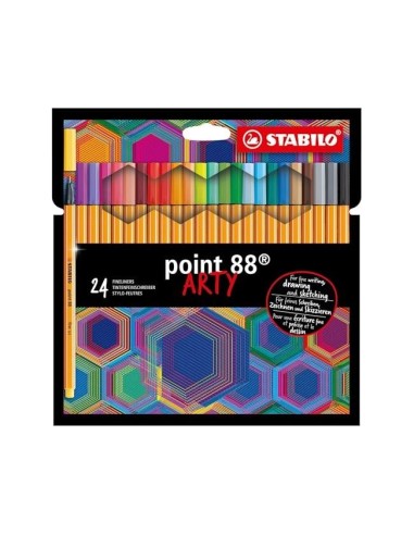 ROTULADOR STABILO POINT 88 FIBRA ARTY LINE  CARTON 24 UD.SURT.
