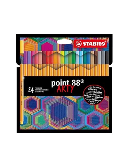 ROTULADOR STABILO POINT 88 FIBRA ARTY LINE  CARTON 24 UD.SURT.