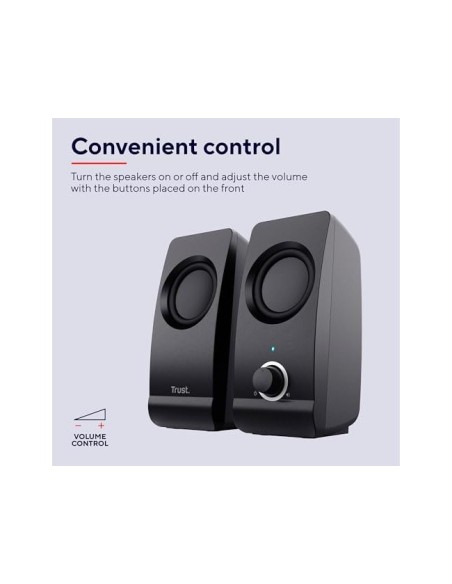 ALTAVOCES TRUST REMO 2.0 16 W CONTROL VOL.USB 2.0 JACK 3.5MM NG.