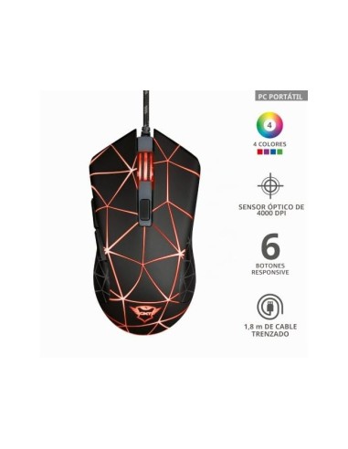 RATON TRUST GXT133 LOCX GAMING OPTICO LED 800-4000 PPP 6B USB NG.