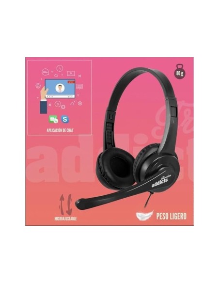 AURICULAR CON MICRO NGS VOX505 USB NEGRO