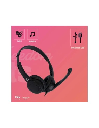 AURICULAR CON MICRO NGS VOX505 USB NEGRO